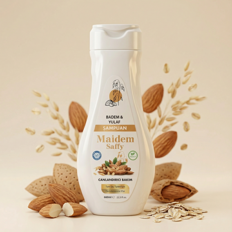 Maidem Saffy Şampuan Badem Yulaf 660 ML