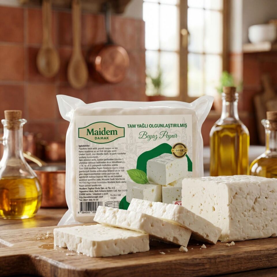 Maidem Damak Tam Yağlı Olgunlaştırılmış Beyaz Peynir – GOLD 1 Kg