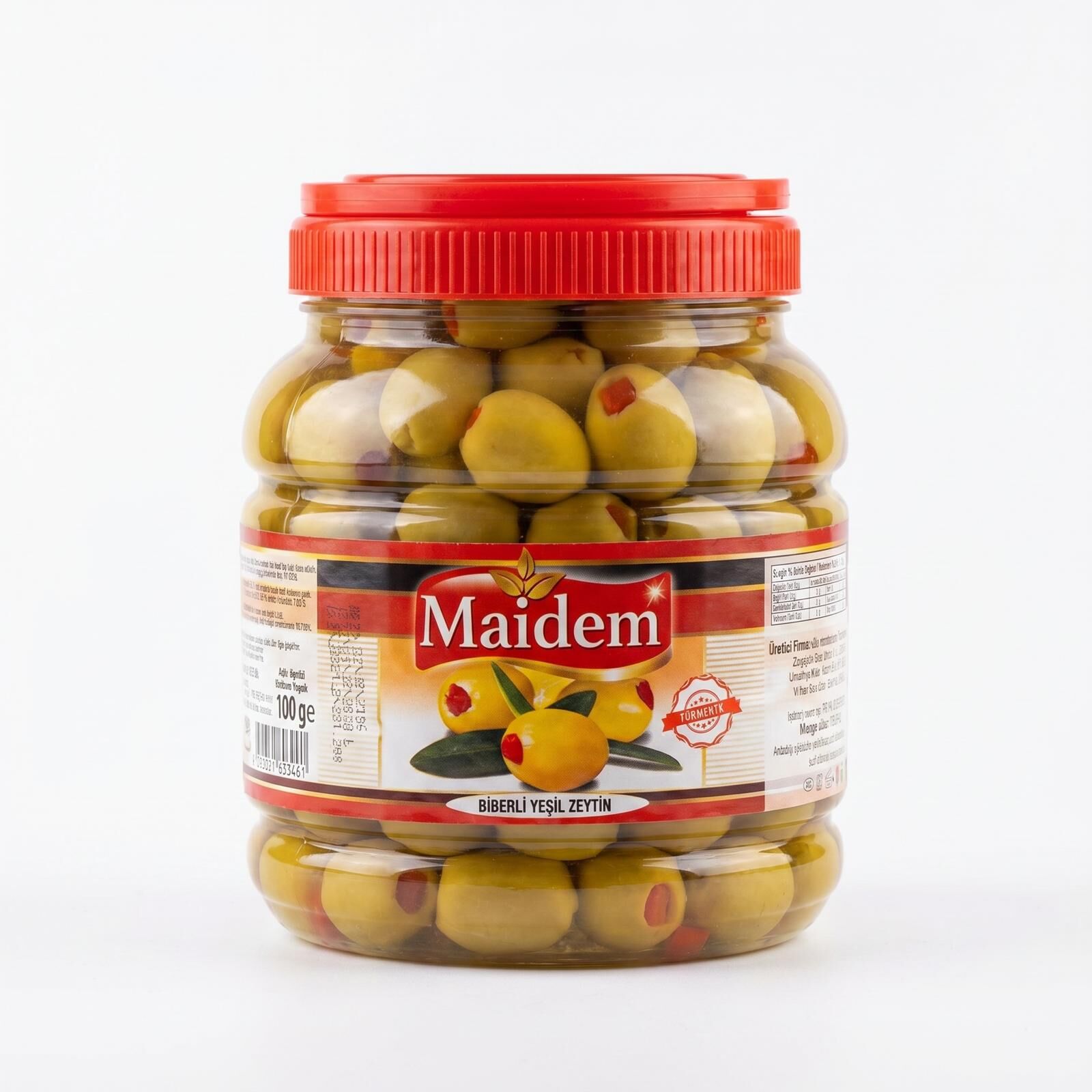 Maidem Biberli Yeşil Zeytin 1 KG